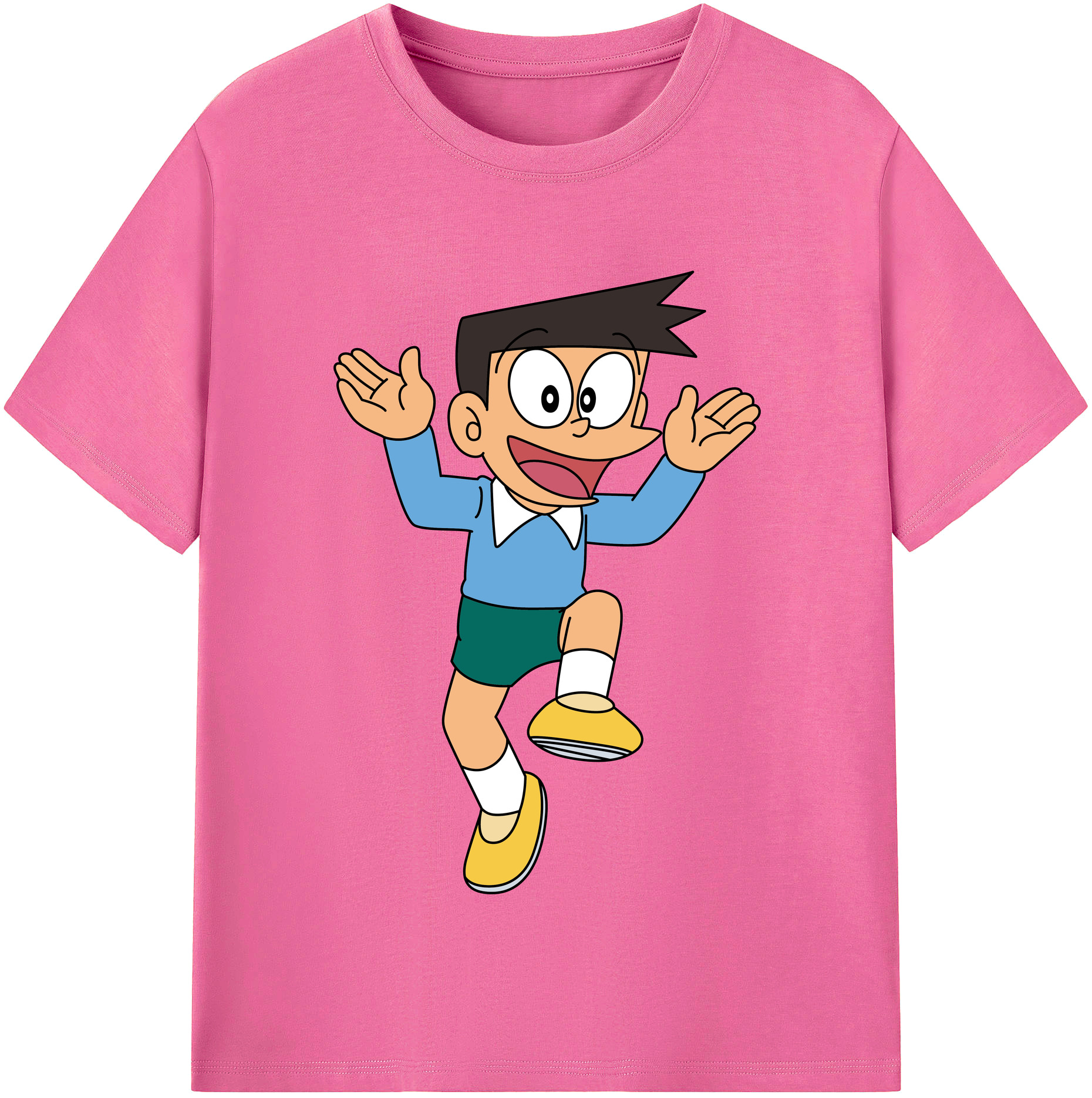 （画像用） ドラえもん 骨川 スネ夫 Doraemon Honekawa Suneo レディースカジュアルプリントTシャツ（綿100％）